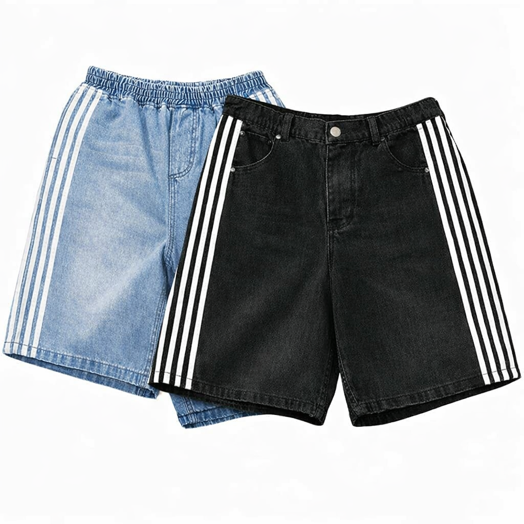 Striped Baggy Jorts
