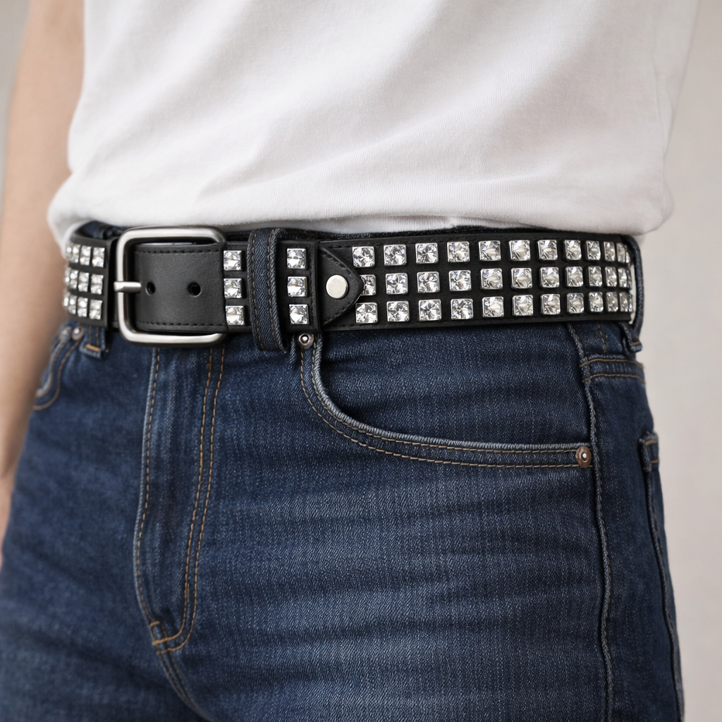 Metal Square Pyramid Belt