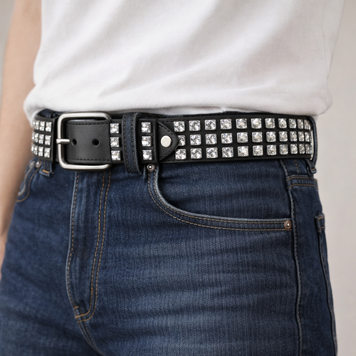 Metal Square Pyramid Belt