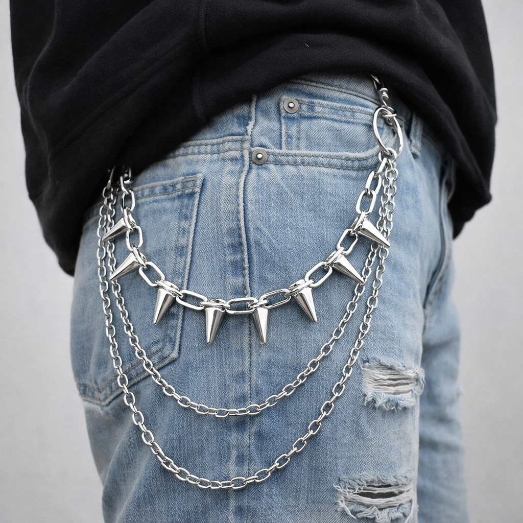 Metal Spike Waist Chain